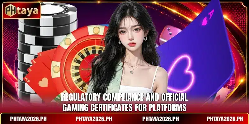 Regulatory compliance and official gaming certificates for platforms