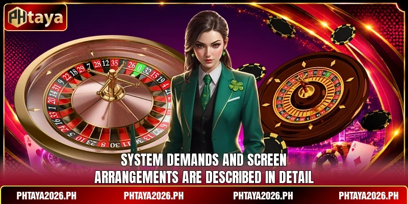 System demands and screen arrangements are described in detail